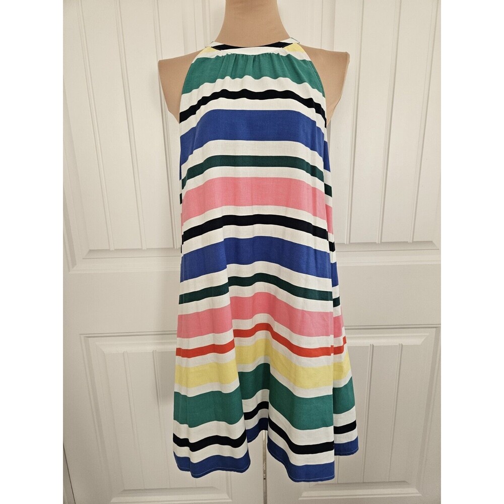 LOFT Striped Halter Midi Dress in Green, Blue, Pink, Yellow, Black, White